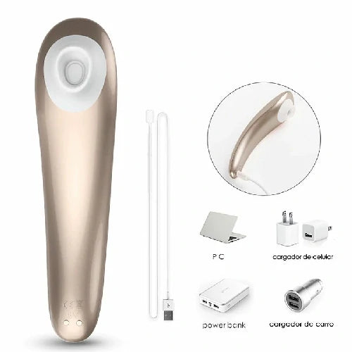 VIBRADOR DE PULSAÇÃO ALEX SCREAMING PRO PRATA S-HANDE