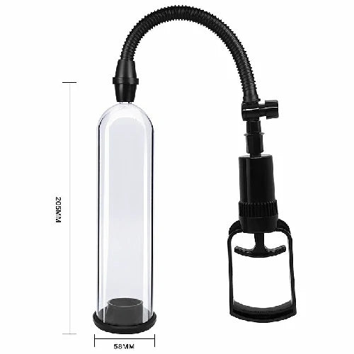 BOMBA PENIANA MANUAL COM 3 ANEIS EM SILICONE E 1 EM FORMATO DE VAGINA