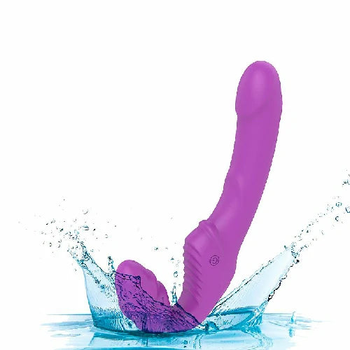 VIBRADOR DE PONTO G DUPLO STRAPLESS RECARREGAVEL NANA ROXO S-HANDE
