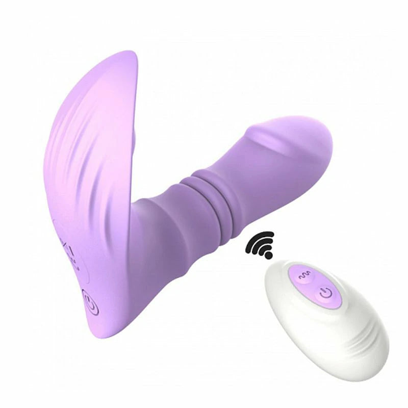 VIBRADOR PONTO G E CLITÓRIS VAI E VEM 10 MODOS DE VELOCIDADE COM CONTROLE SEM FIO