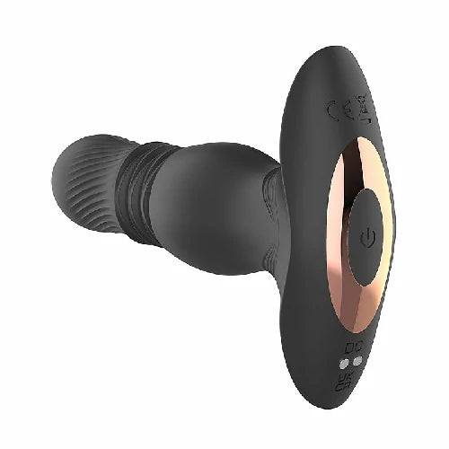 PLUG ANAL COM VIBRO VAI E VEM ROY PRETO