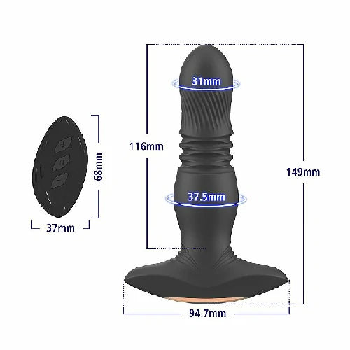 PLUG ANAL COM VIBRO VAI E VEM ROY PRETO