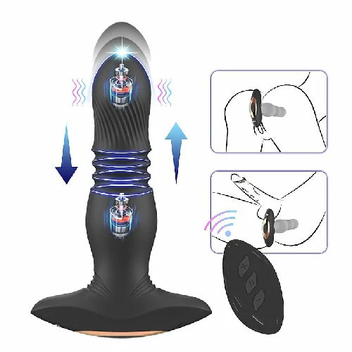 PLUG ANAL COM VIBRO VAI E VEM ROY PRETO