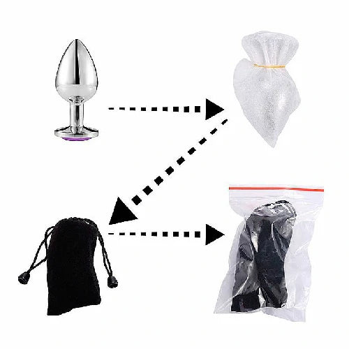 PLUG EM METAL CROMADO DIAMANTE TAMANHO M FHTOYS