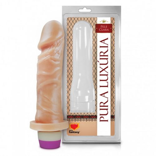 PROTESE COM VIBRO INTERNO 15,3 X 4 CM COR BEGE SEXY FANTASY
