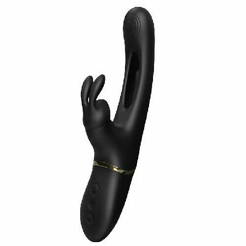 VIBRADOR PONTO G E CLITORIS COM DEDILHAR SLAP PRETO NIKO S-HANDE