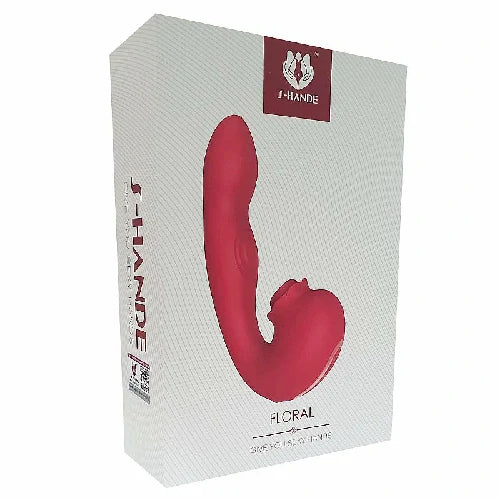 VIBRADOR DE PONTO G E CLITORIS COM PULSACAO E TAPPING FLORAL S-HANDE