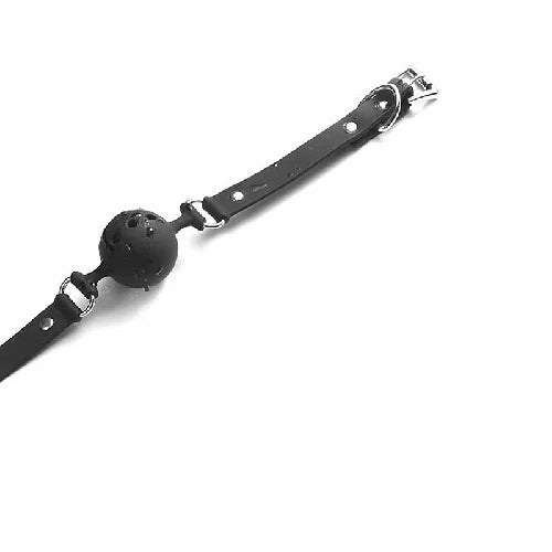 MORDAÇA DE SILICONE COM BOLA 4,5 CM PRETA