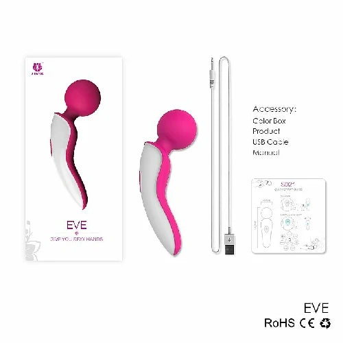 VIBRADOR VARINHA MAGICA RECARREGAVEL PINK EVE