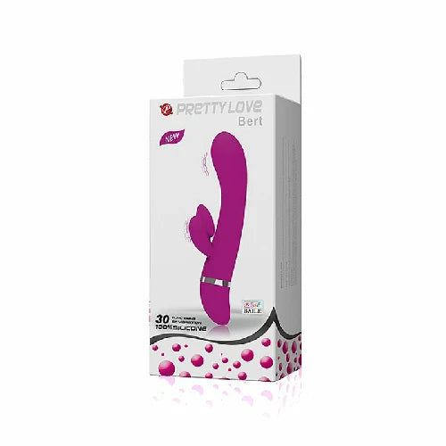 VIBRADOR PONTO G E CLITORIS BERT ROXO PRETTYLOVE