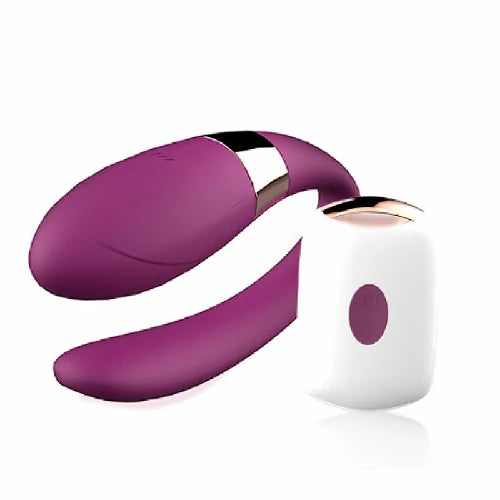 VIBRADOR DE CASAL SEX MASSAGER ROXO CRYPL DIBE