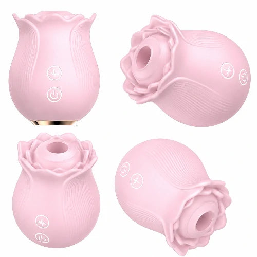 VIBRADOR DE CLITÓRIS EM FORMATO DE ROSA 12 MODOS DE PULSAR RUBY