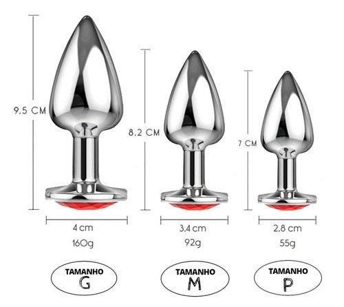 PLUG EM METAL CROMADO CORAÇÃO TAMANHO M AZUL CLARO FHTOYS