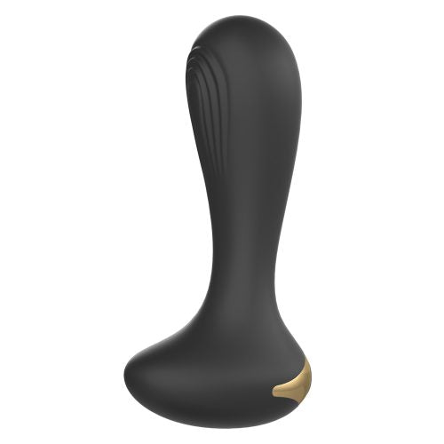 PLUG ANAL EM SILICONE COM 10 MODOS DE VIBRAÇÃO PRETO LILO