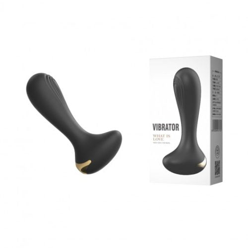PLUG ANAL EM SILICONE COM 10 MODOS DE VIBRAÇÃO PRETO LILO