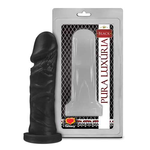 PRÓTESE MACIÇA 15,3 X 4 CM PRETA SEXY FANTASY