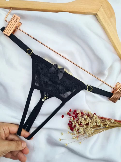 CALCINHA PERSONALIZADA SECRETARIA PRETA CORAÇÃO