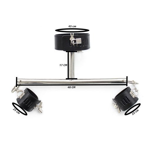 ALGEMA COM COLEIRA E BARRA DE RESTRINÇÃO EM METAL