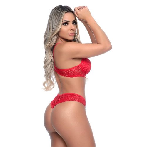 CONJUNTO RENDADO VERMELHO TAMANHO G