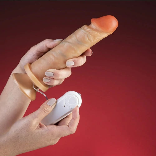 PRÓTESE REAL DICK REALÍSTICO COM VENTOSA E VIBRO 17 X 4,2 CM SEXY FANTASY
