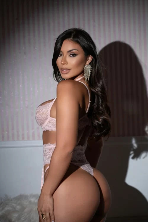 CONJUNTO CINTA LIGA ROSA CLARO TAMANHO G