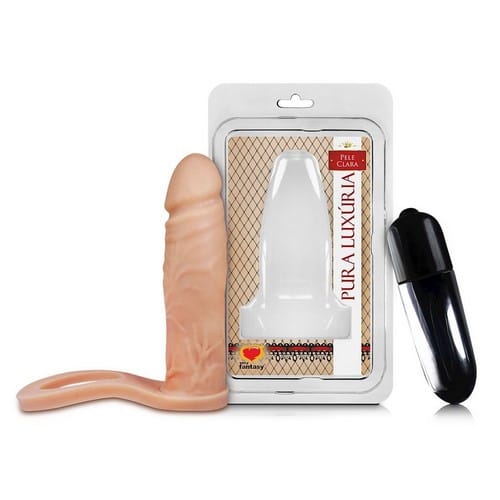 ANEL COM PRÓTESE AUXILIAR E VIBRO 12,4 X 3CM SEXY FANTASY