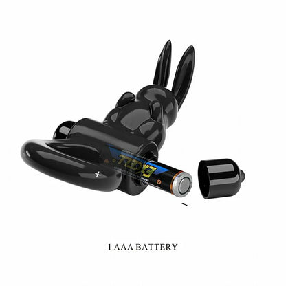 ANEL PENIANO FORMATO DE COELHO COM VIBRADOR PRETTY LOVE