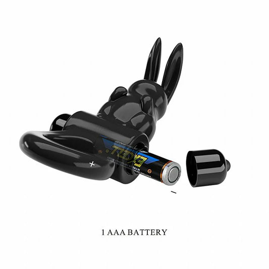 ANEL PENIANO FORMATO DE COELHO COM VIBRADOR PRETTY LOVE