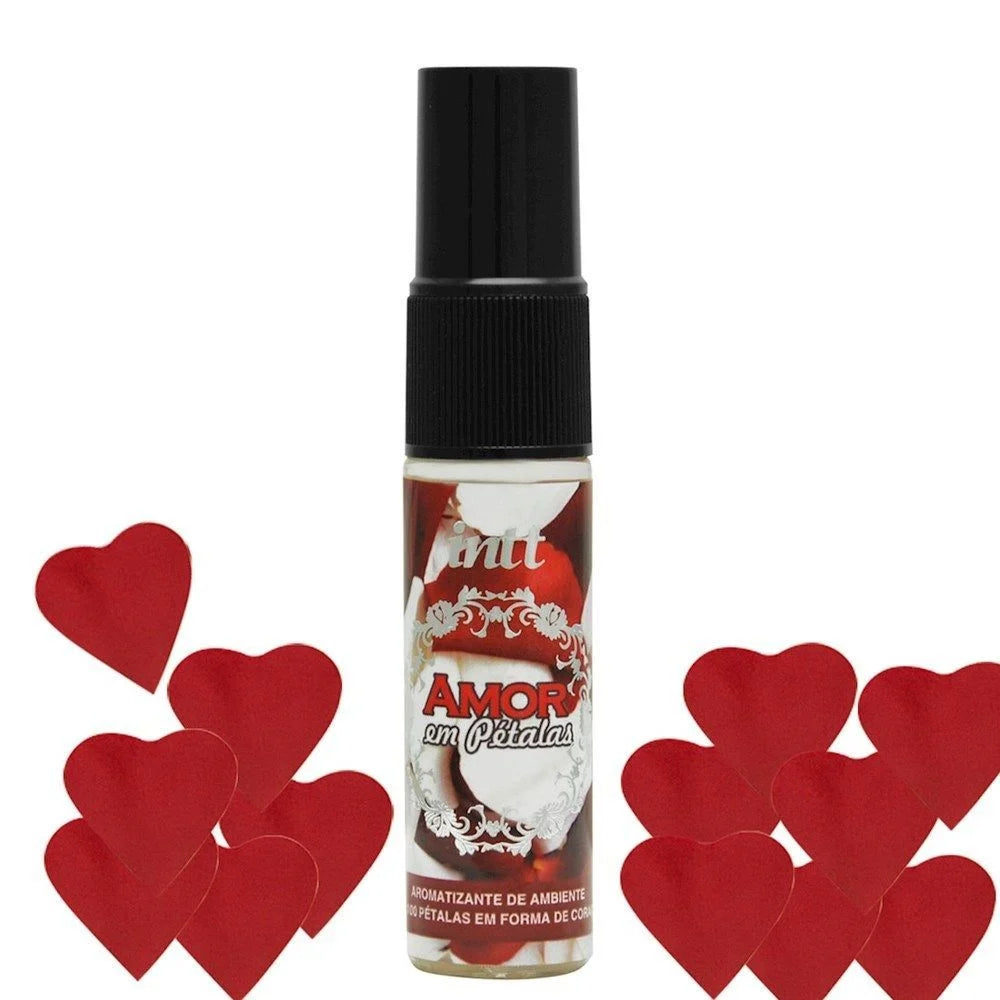AMOR EM PETALAS 100 PETALAS EM FORMATO DE CORAÇÃO COM PERFUME DE 15ML INTT