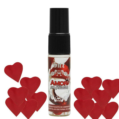 AMOR EM PETALAS 100 PETALAS EM FORMATO DE CORAÇÃO COM PERFUME DE 15ML INTT