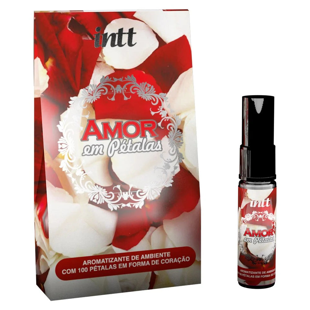 AMOR EM PETALAS 100 PETALAS EM FORMATO DE CORAÇÃO COM PERFUME DE 15ML INTT