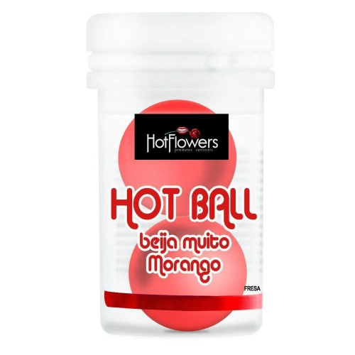 HOT BALL BEIJA MUITO 02 UNIDADES MORANGO HOT FLOWERS