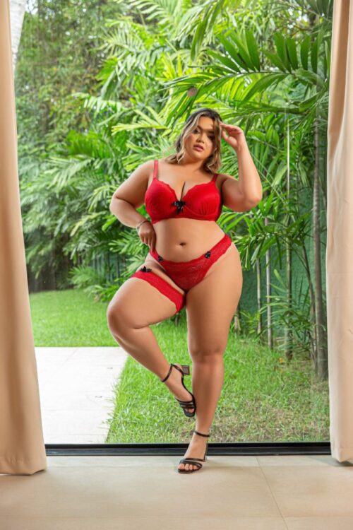 CONJUNTO CLARITA PLUS VERMELHA TAM GG (46)