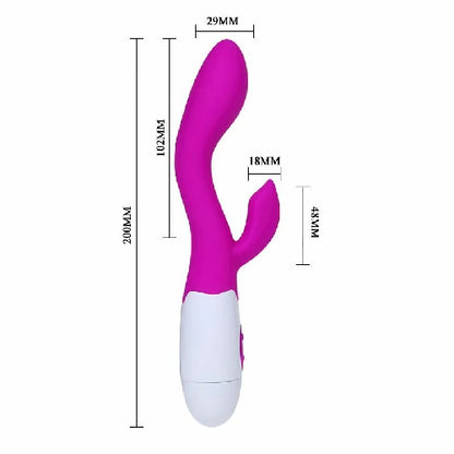 VIBRADOR PONTO G E CLITORIS BRIGHTY ROXO PRETTYLOVE