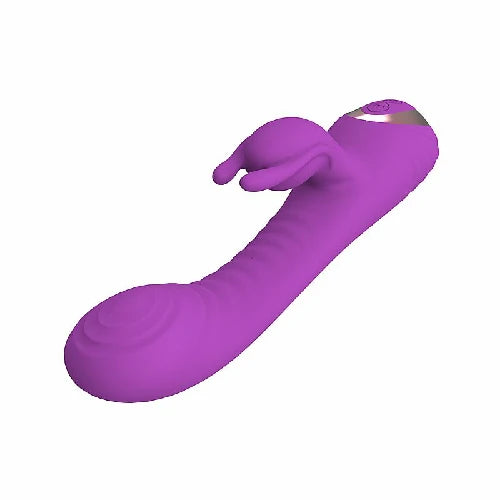VIBRADOR PONTO G E CLITORIS COM DEDILHAR TAPPING ROXO DAILY