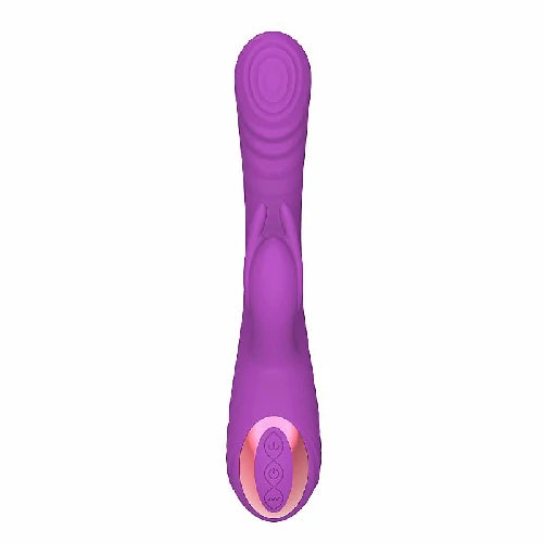 VIBRADOR PONTO G E CLITORIS COM DEDILHAR TAPPING ROXO DAILY