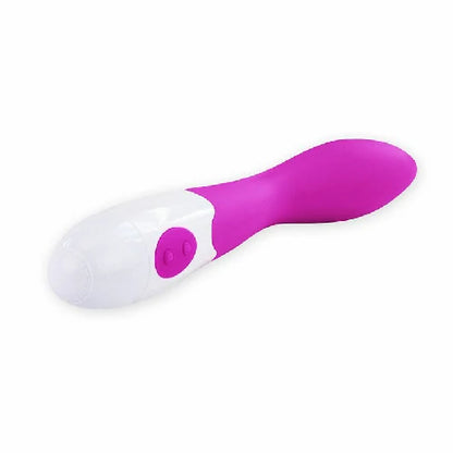 VIBRADOR PONTO G SILICONE 30 VIBRAÇÕES BISHOP ROXO PRETTYLOVE