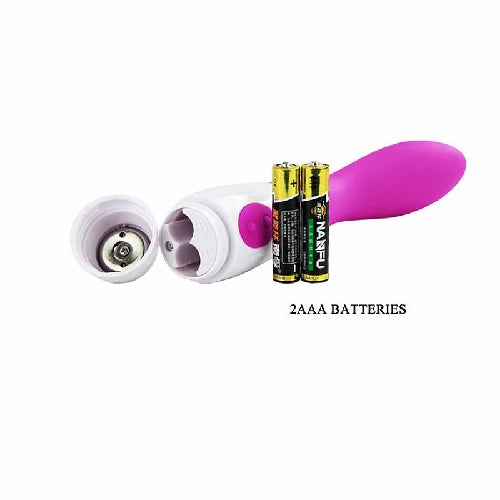 VIBRADOR PONTO G SILICONE 30 VIBRAÇÕES BISHOP ROXO PRETTYLOVE
