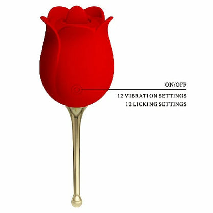 VIBRADOR TIPO ROSA ESTIMULADORA DE CLITORIS ROSE LOVER PRETTY LOVE
