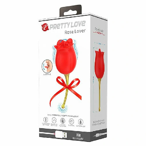 VIBRADOR TIPO ROSA ESTIMULADORA DE CLITORIS ROSE LOVER PRETTY LOVE