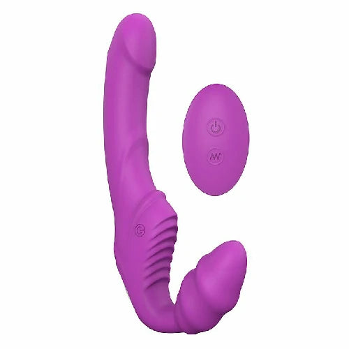 VIBRADOR DE PONTO G DUPLO STRAPLESS RECARREGAVEL NANA ROXO S-HANDE