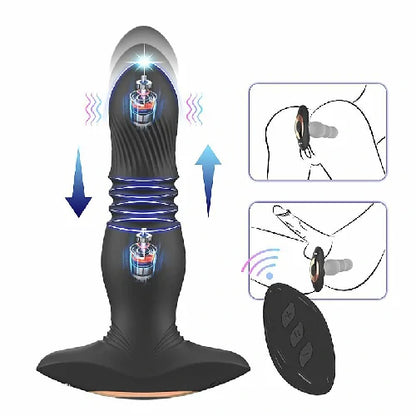 PLUG ANAL COM VIBRO VAI E VEM ROY PRETO