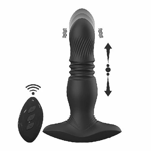 PLUG ANAL COM VIBRO VAI E VEM ROY PRETO