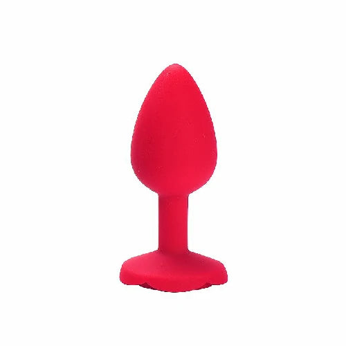 PLUG EM SILICONE FORMATO DE ROSA VEMELHO TAMANHO G