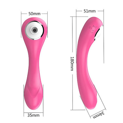 VIBRADOR DE CLITORIS COM PULSAÇÃO E PONTO G COM VIBRAÇÃO PINK PLUM