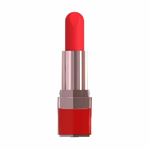 VIBRADOR EM FORMATO DE BATOM  RECARREGAVEL COM 10 VIBRAÇÕES VERMELHO