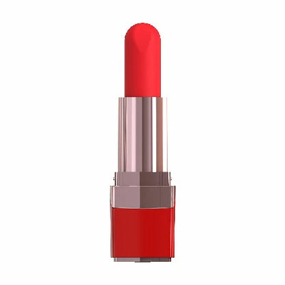 VIBRADOR EM FORMATO DE BATOM  RECARREGAVEL COM 10 VIBRAÇÕES VERMELHO