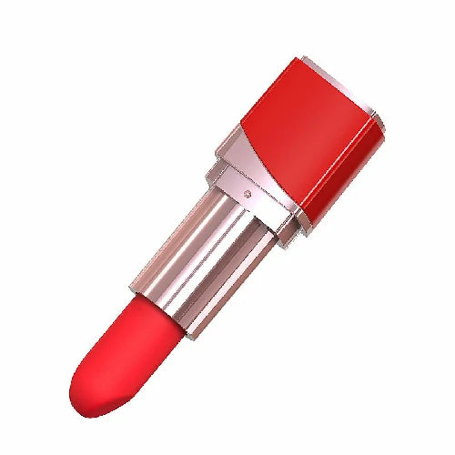 VIBRADOR EM FORMATO DE BATOM  RECARREGAVEL COM 10 VIBRAÇÕES VERMELHO