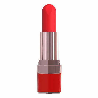 VIBRADOR EM FORMATO DE BATOM  RECARREGAVEL COM 10 VIBRAÇÕES VERMELHO