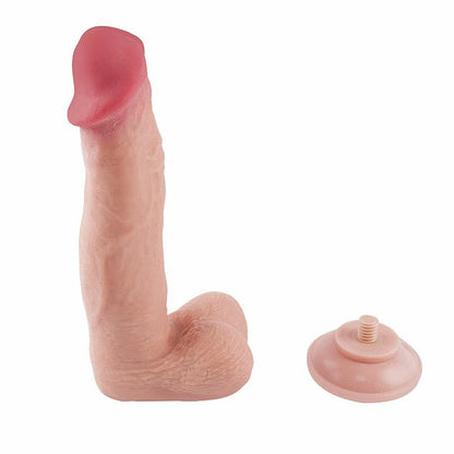 PÊNIS REALÍSTICO DUPLA CAMADA VENTOSA REMOVÍVEL 22,0 X 4,0 CM